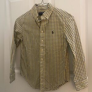 RALPH LAUREN Boys Long Sleeve Plaid Shirt Sz 8